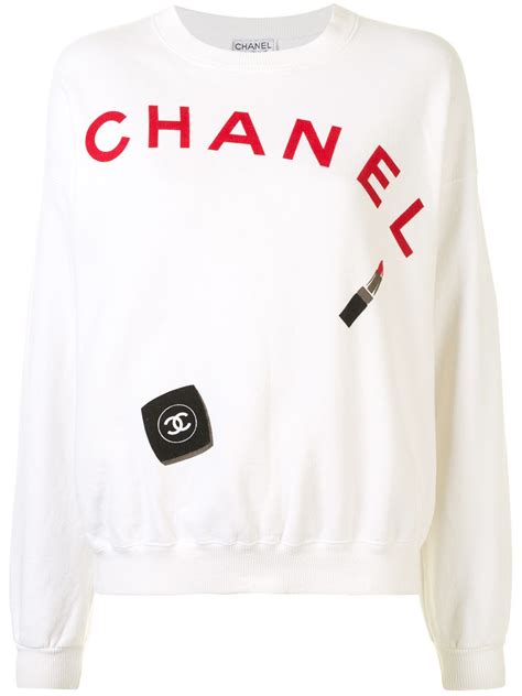 chanel paris white sweatshirt|chanel sweaters for women.